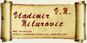 Vladimir Milurović vizit kartica